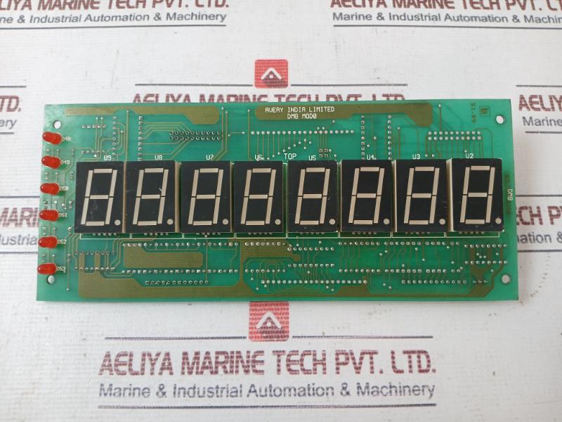 Avery Dm8 Mod0 6 Red Led 8 Digit Display Printed Circuit BoardÂ 
