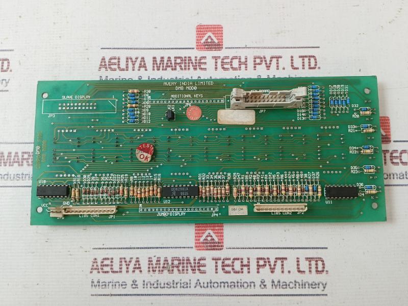 Avery Dm8 Mod0 6 Red Led 8 Digit Display Printed Circuit BoardÂ 
