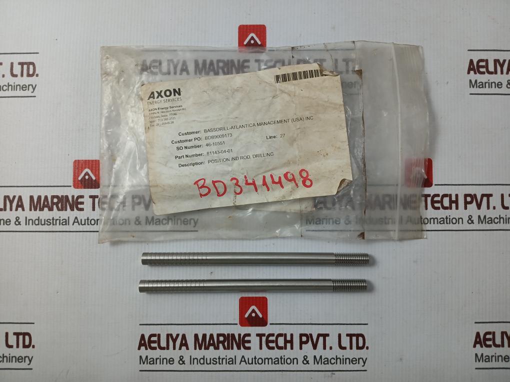 Axon 81143-04-01 Position Indicator Rod For Choke Manifold Rev.A Ht.599C