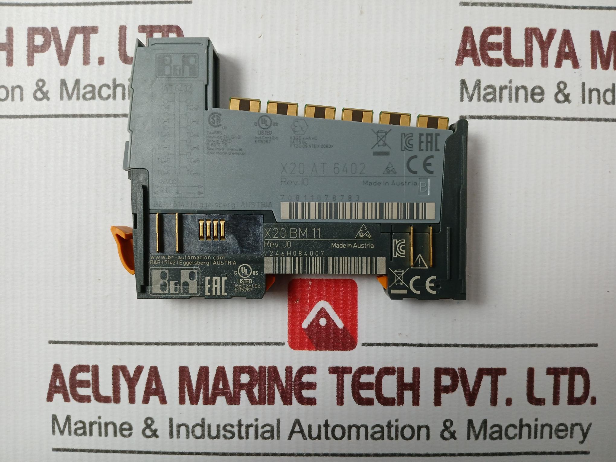 B&R-automation X20 At 6402 Temperature Input Module 24Vdc 70811078783