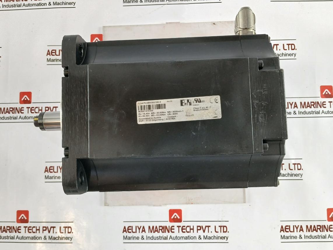B&amp;R 8Lsa75.Db030S100-3 Synchronous Servo Motor M3B61419399 30,00Nm 400V E360421
