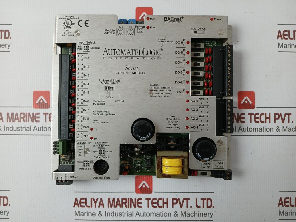 Bacnet Energy Control Module In-5v Max 20ma Automated Logic S6104 - 680 Gm