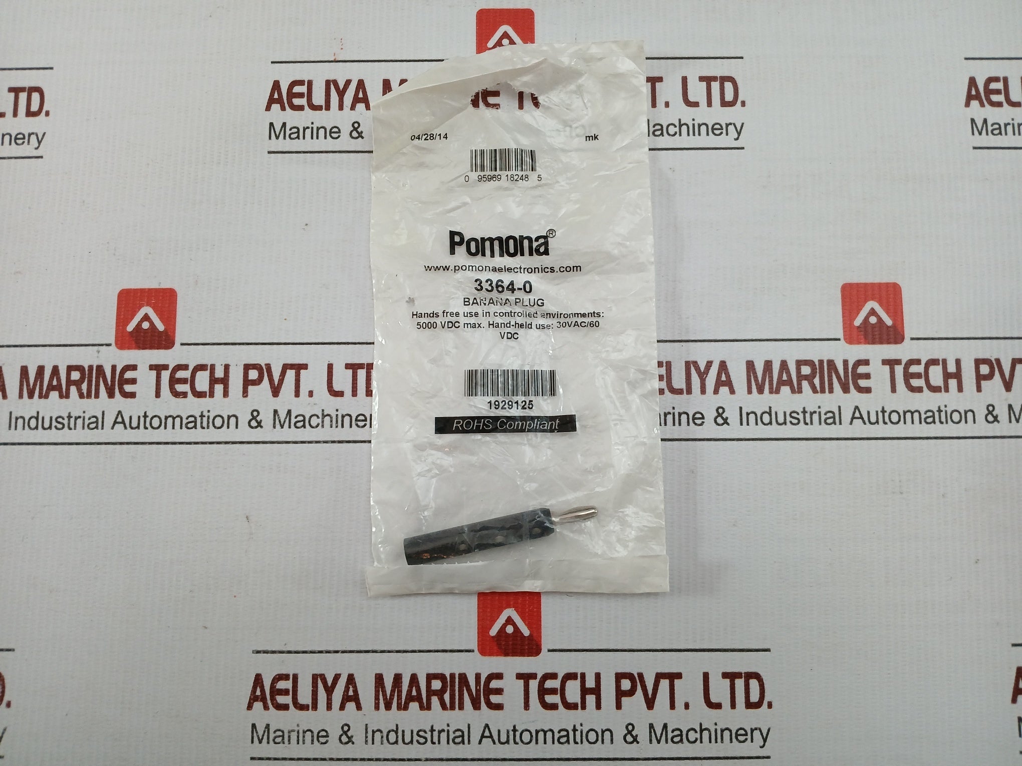 Banana Plug Test Connector 30vac/60vdc By Pomona 3364-0
