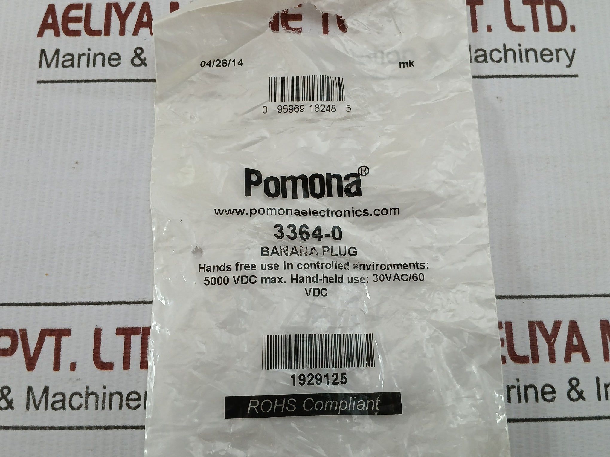 Banana Plug Test Connector 30vac/60vdc By Pomona 3364-0