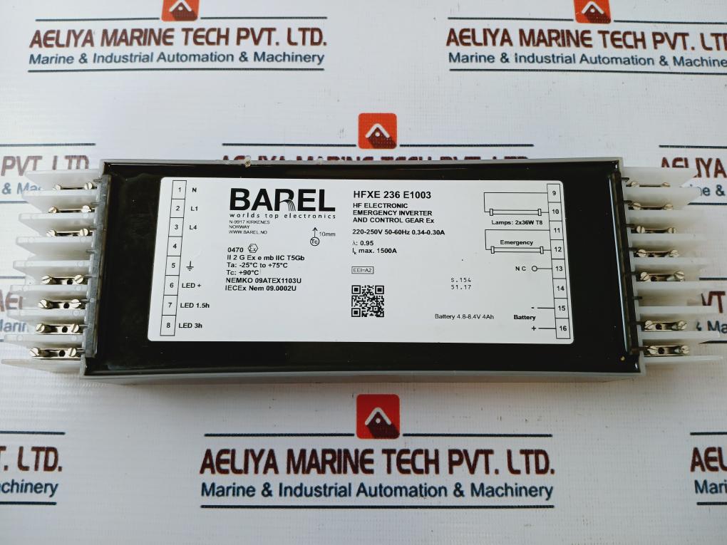 Barel Hfxe 236 E1003 Emergency Inverter And Control Gear Ex 1.430 Kg
