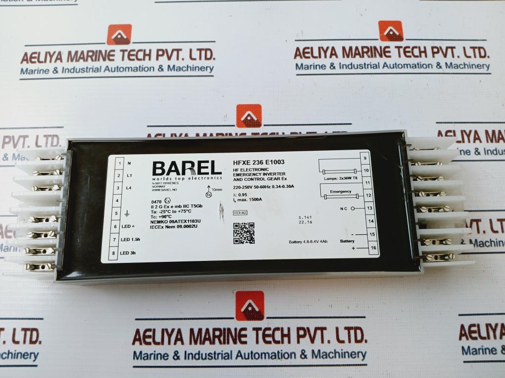 Barel Hfxe 236 E1003 Emergency Inverter And Control Gear Ex 250V