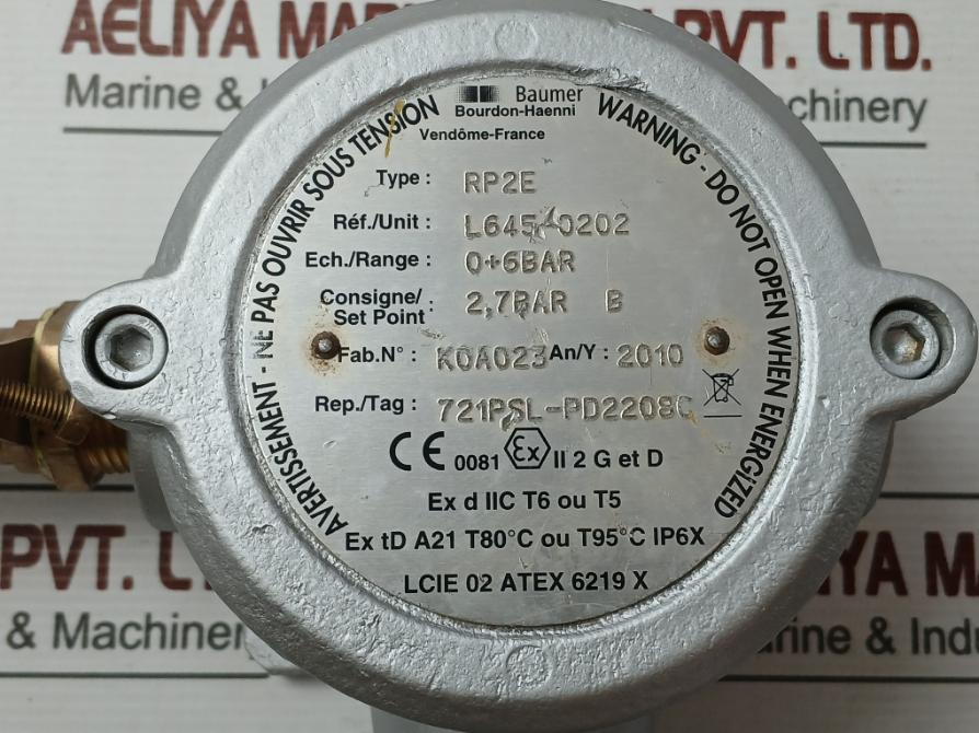 Baumer Pressure Switch Rp2e