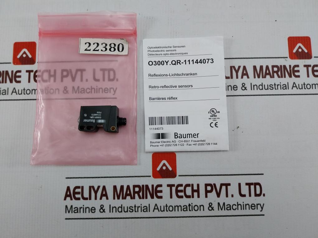 Baumer O300Y.Qr-11144073 Photoelectric Sensor -25 ... +60 °C 30Vac/3A