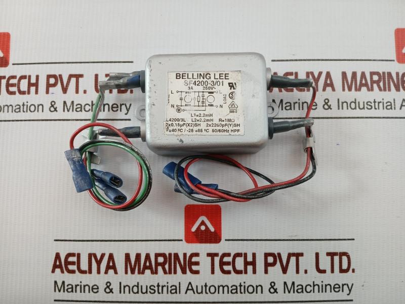 Belling Lee Emi Rfi Part No. Sf4200-3/01 Power Line Filter 3a 250v In Used