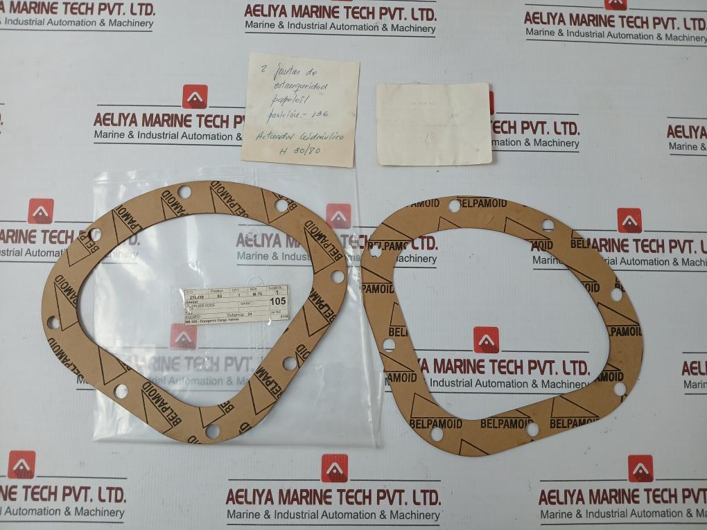 Belpamoid Gasket New Condition For Cryogenic Cargo Valve