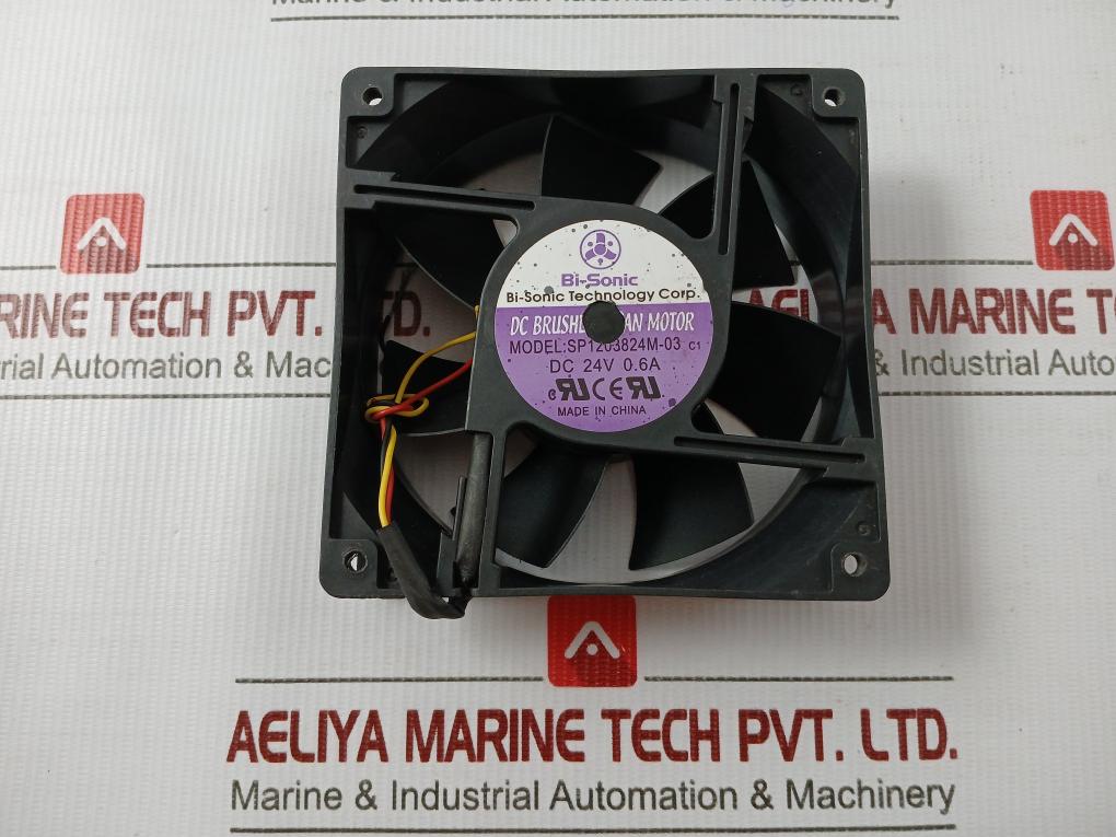 Bi-Sonic Sp1203824m-03 Dc Brushless Fan Motor  24v 0.6a