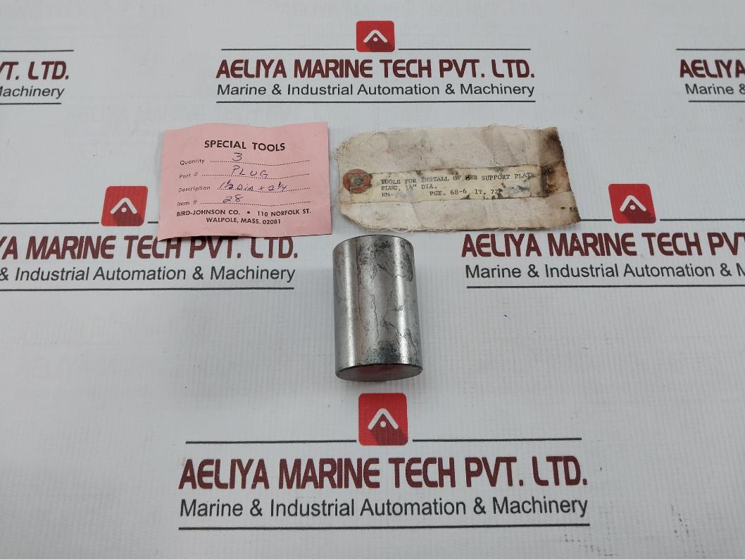 Bird-Johnson Tool Plug For Hub Support Plate Plug Installation In Used
