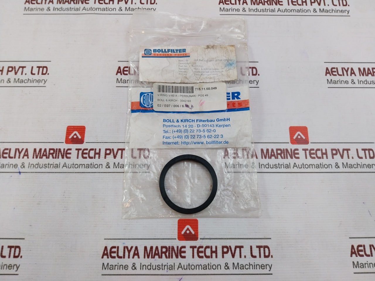 Bollfilter 3542193 V-ring-perbunan-pos 49 V60A