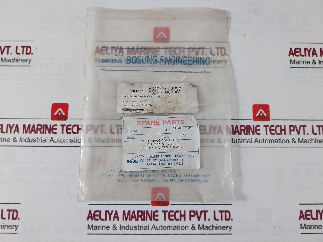 Bosung Hnd Fl Disc & Seat Set For Auto Control Valve