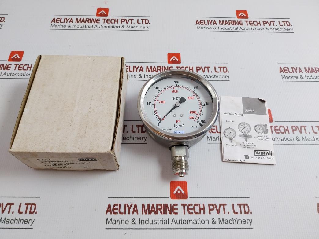 Bourdon Tube Pressure Gauge 600 Kg/Cm2 & Psi By Wika 232.53.100