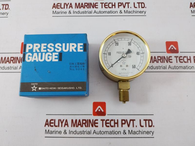 Brand In Daito Keiki Pressure Gauge 0 To 50 Mpa, Atv - Thr: 3/8