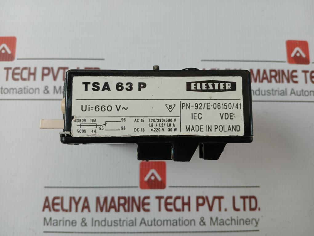 Brand In Elester Thermal Overload Relay Tsa 63 P - 440gm