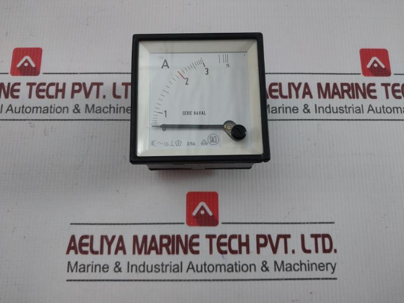 Brand In Saci 0-3/15 A Analog Panel Ammeter