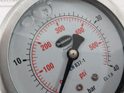 Brannan Cl 1.6 Pressure Gauge 0-40 Bar 0-500 Psi 