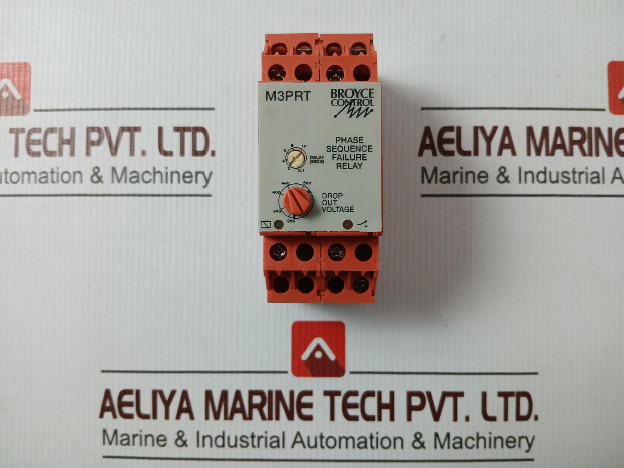 Broyce Control M3Prt Phase Sequence Failure Relay 8A 250V Ac1 300-500V Ac