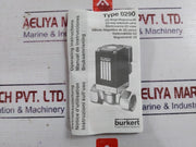 Burkert 0290 Servo-assisted 2/2-way Diaphragm Valve 00044373 