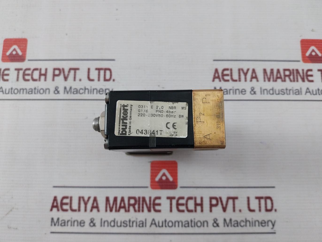 Burkert 0311 E 2,0 Nbr Ms Plunger 220-230V 50-60Hz 8W Solenoid Valve