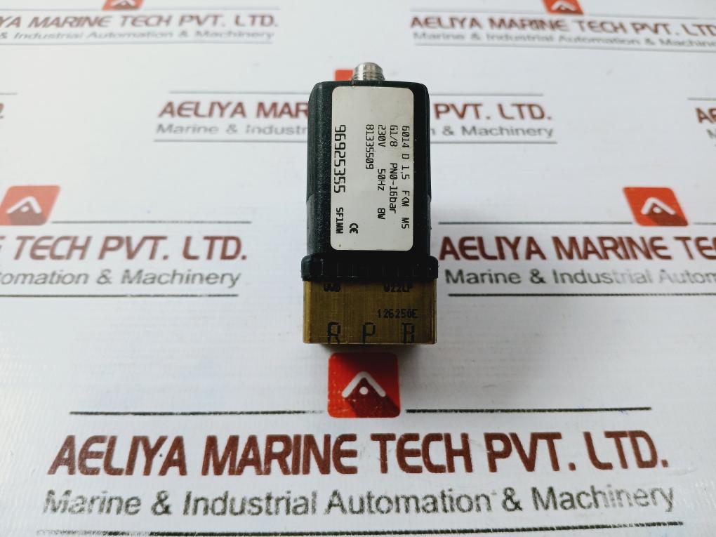 Burkert 6014 D 1.5 Fkm Ms Solenoid Valve Pn 0-16 Bar 230V, 50Hz