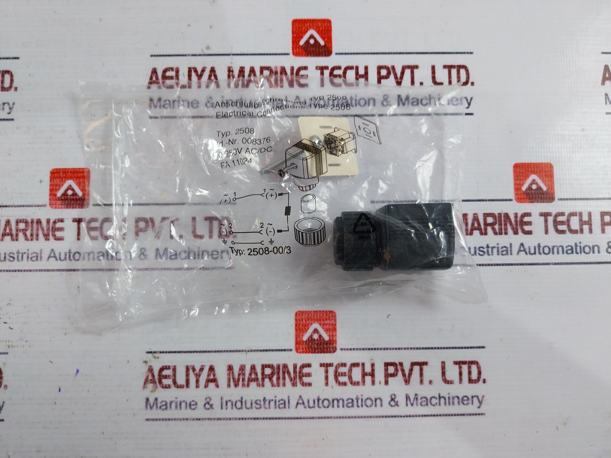 Burkert Type 2508 Cable Plug 0-250V Ac/Dc