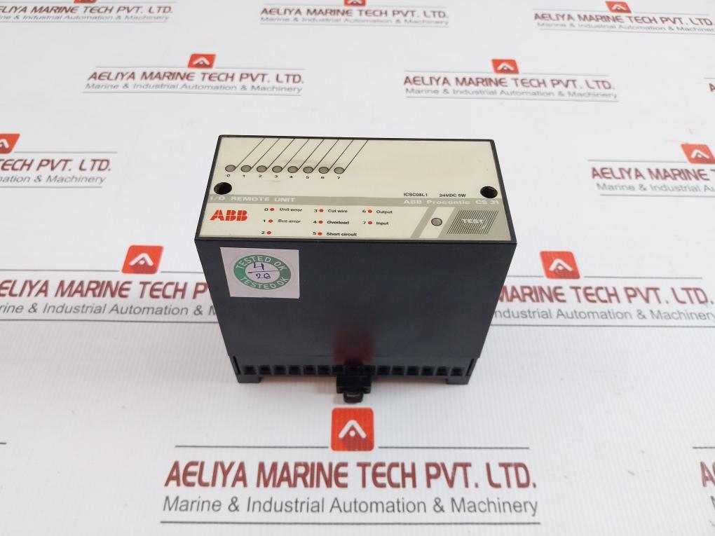 By Abb I/O Remote Unit Part Number Icsc08l1 24vdc 5w