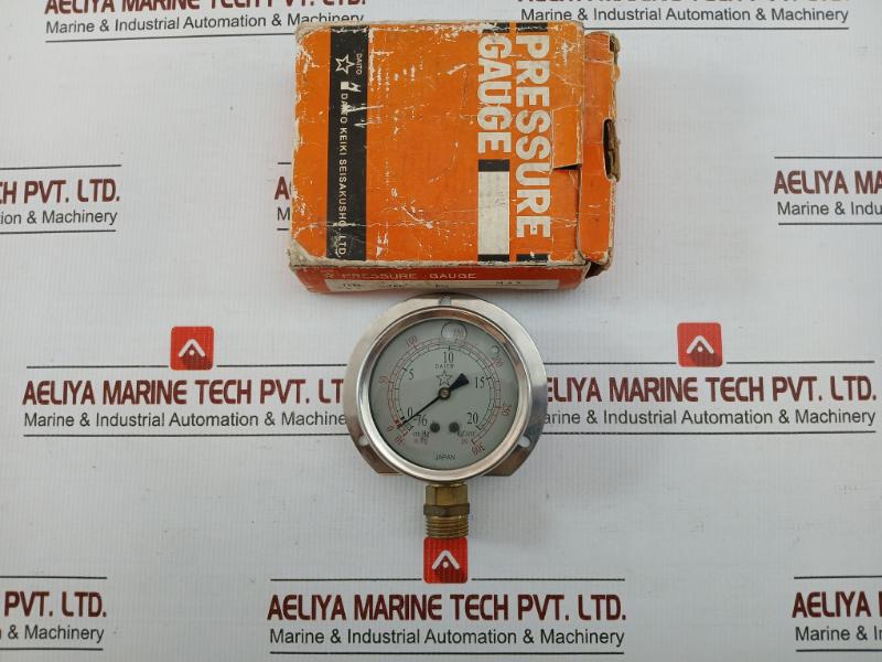 By Daito Bt Pressure Gauge -30 To 300 In Hg Psi/-76 To 20 Cm Hg Kgf/Cm2 In Used