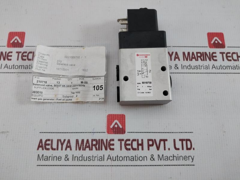 By Norgren 8010750 Solenoid Valve 230v