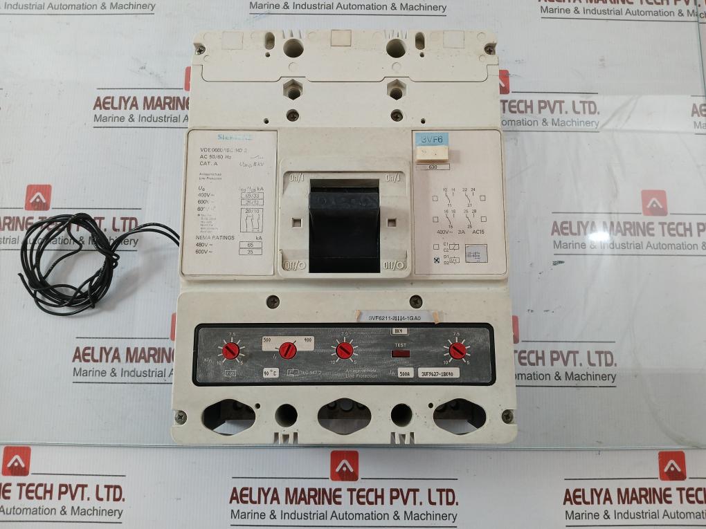 By Siemens 3vf6211-2bk44-1ga0 Circuit Breaker 400/500a 3p 65ka - 10.500 Kg
