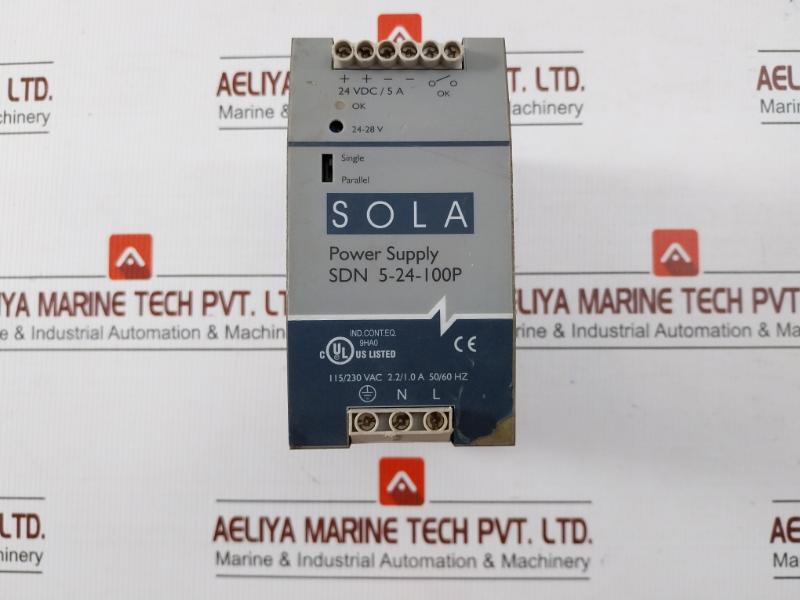 By Sola/Hevi-Duty 115/230 Vac Power Supply Sdn 5-24-100p