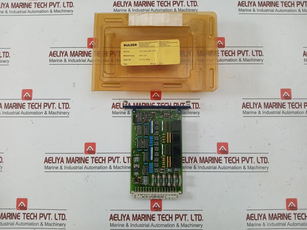 By Sulzer 112.046.030.200 E 10v Engine Control Position Pcb Module