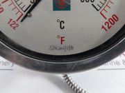 By United Instrument Part No. 50-650˚C Remote Reading Temperature Gauge