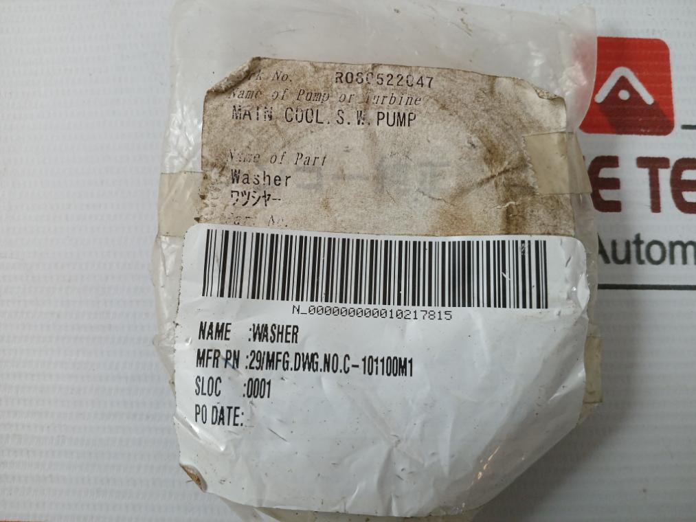 C-101100m1 Washer Main Cool. S.W. Pump