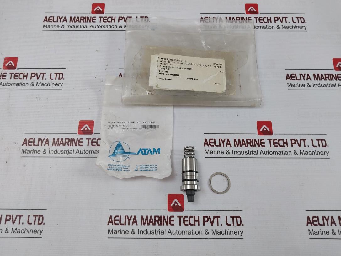 Cameron 694256-17 Hydraulic Ax Gasket Retainer Assembly 649210-02 Rev 01