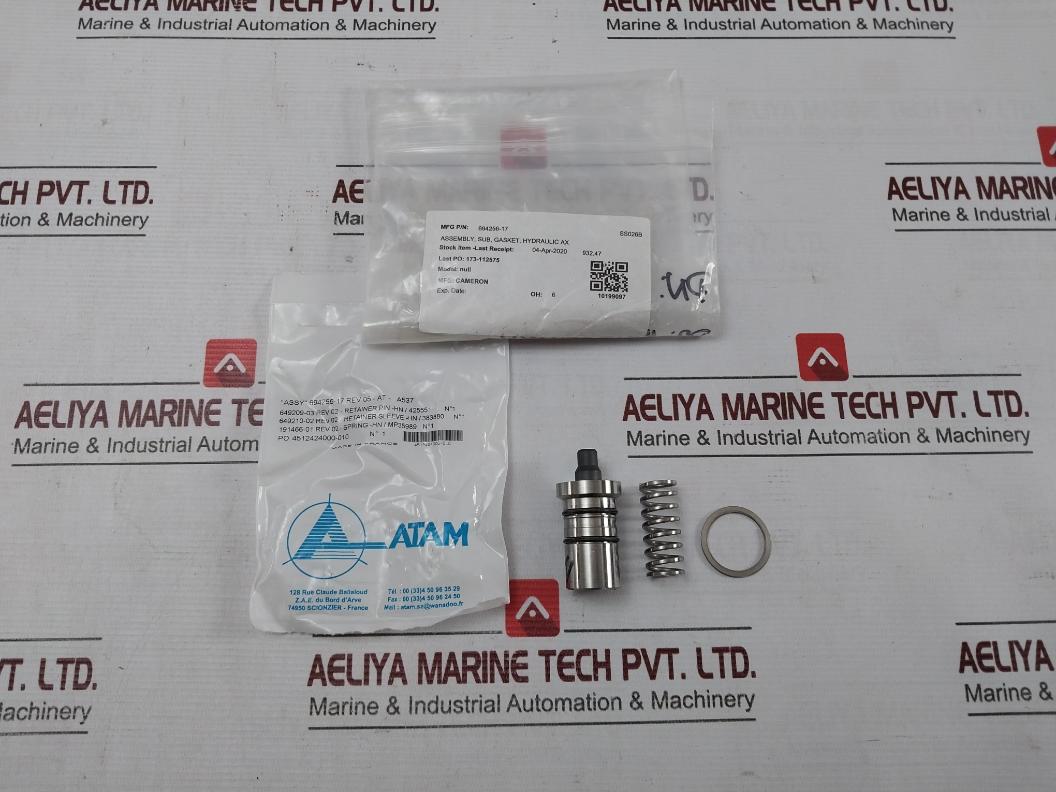 Cameron 694256-17 Hydraulic Ax Gasket Retainer Assembly Rev 05-at- A537