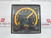 Camille Bauer 10-0-10 Pitch Analog Marine Indicator Meter 1.5 24V