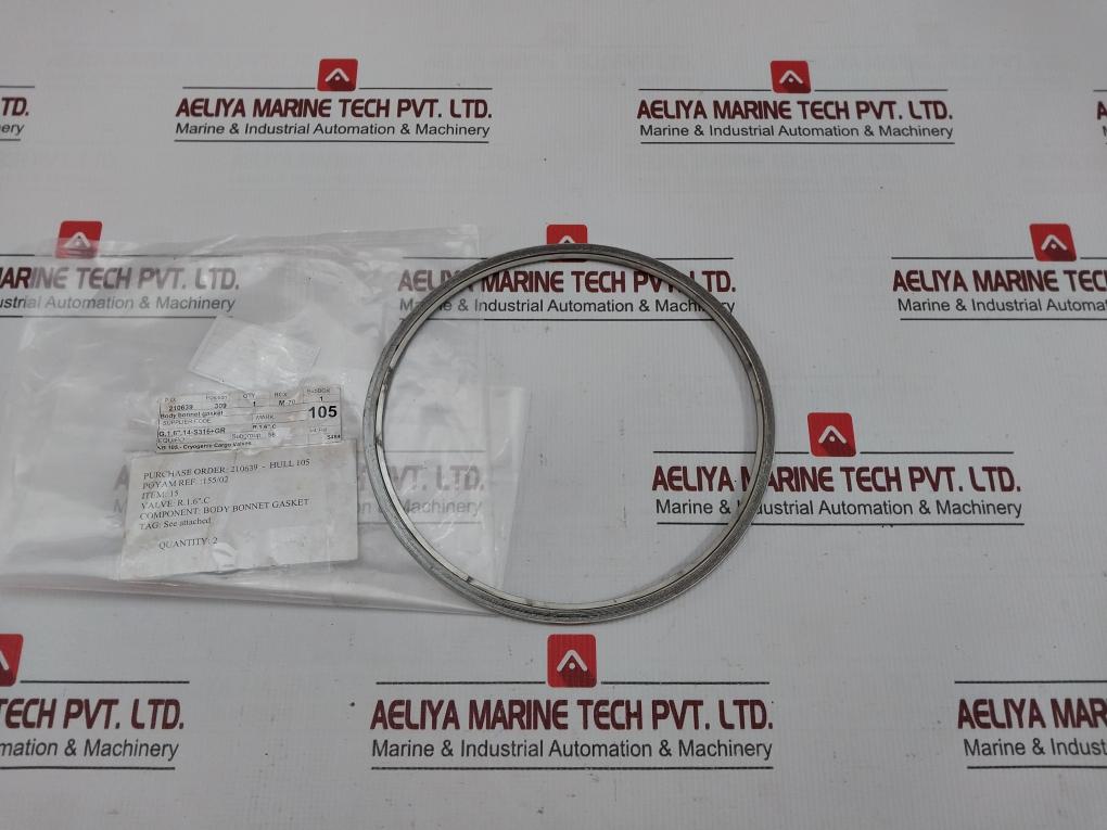 Cargo Valve Poyam Body Bonnet Gasket For Cryogenic In Used 70 Gm