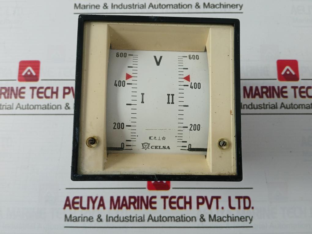 Celsa 1 0175 014 4101 Analog Voltage Meter I/II 0 To 600 V