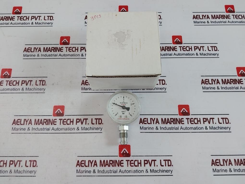Centrotherm 316L Grade A Tube And Connection Pressure Gauge -1 To 3 Bar