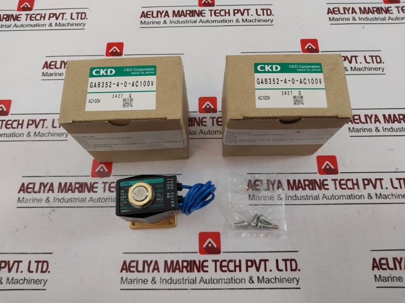 Ckd Gab352-4 High Performance 2-way Solenoid Valve 100V 50/60 Gab352-4-0-ac100V