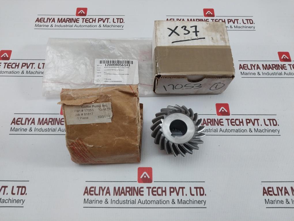 17053 Coffin Pump Lh Spiral Mitre Gear X37 Goverment Shaft - 860 Gm