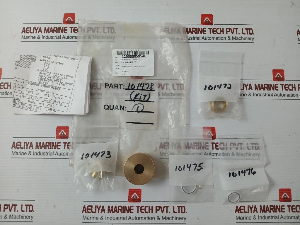 Coffin Turbo Pump Pressure Regulator Seal Kit For Main Feed 101478 X818