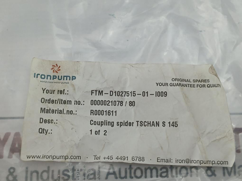 Condition IN NEW Transmission Coupling Insert Spider S-145 Tschan