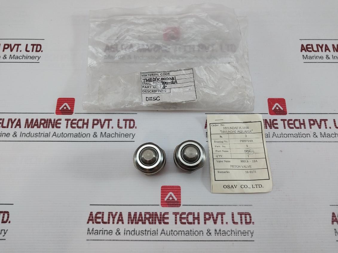 Condition New Osav Piston Valve - 140 Gm P/No.5 Disc 900lb-15a