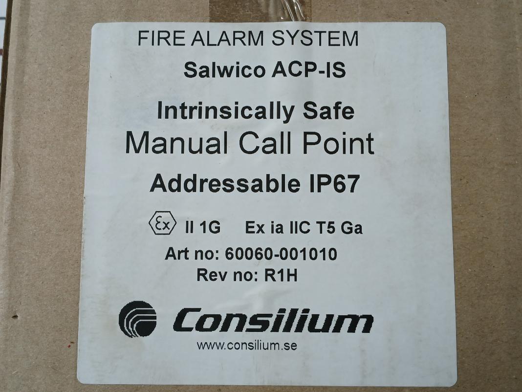 Consilium 60060-001010 Manual Call Point 15-28Dc Rev No.R1H