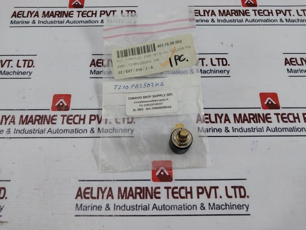 Contelec Pd2 210-4Fm Potentiometer Wt Bush Solder Pin T210Pas502Kg
