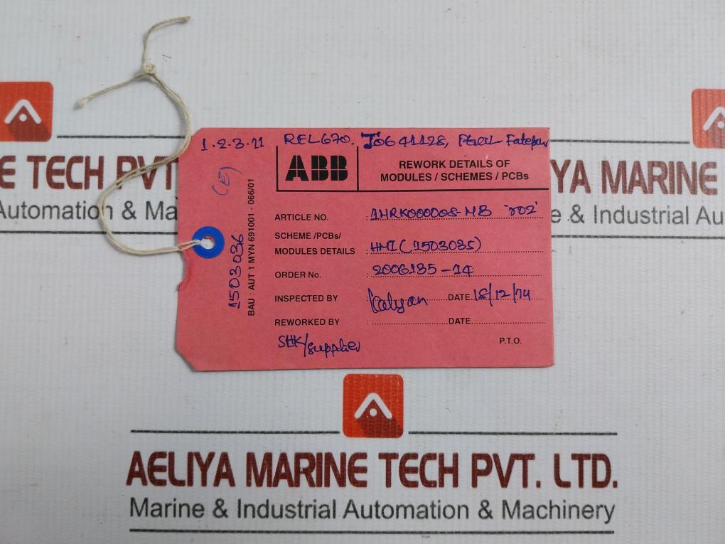 Control Display Module 1mrk000008-Mbr02 Bay Brand Abb